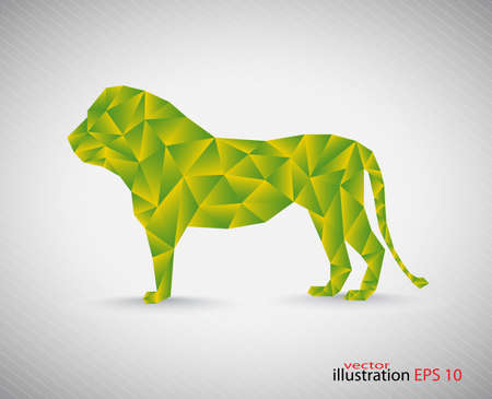 lion of a polygonのイラスト素材