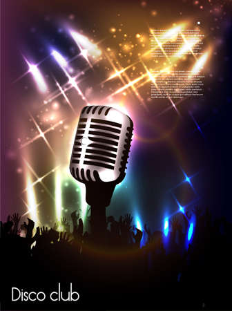 Evening in night club  vector backgroundのイラスト素材