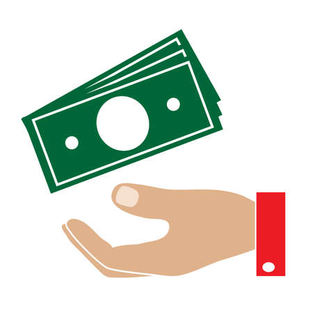 Dollar falls in handのイラスト素材