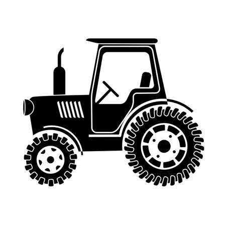 tractor on a white backgroundのイラスト素材