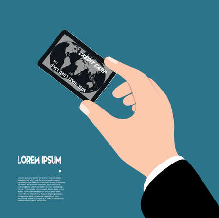 Credit card in handのイラスト素材