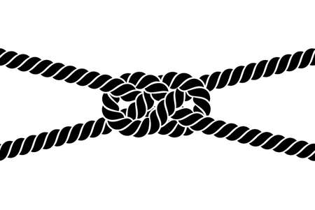 rope knot on a white backgroundのイラスト素材
