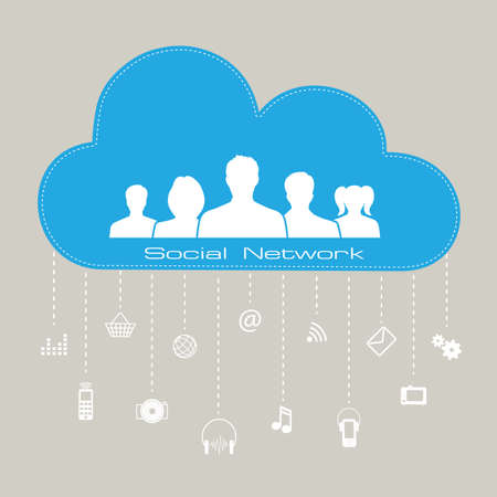 Social network connection conceptのイラスト素材