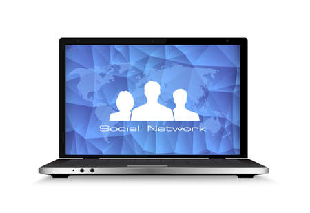 Concept of communication in the network.のイラスト素材