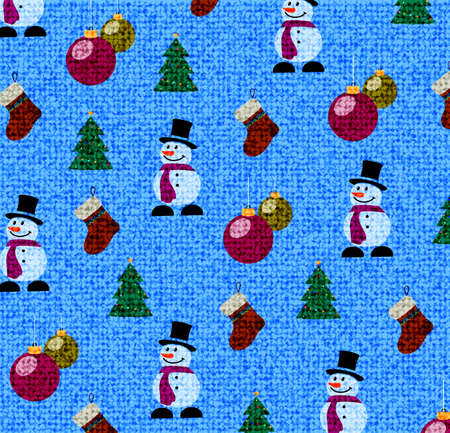 Christmas seamless background texture of fabricのイラスト素材