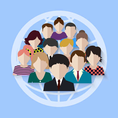business team. group on social networks.のイラスト素材