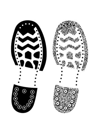 print footwear traceのイラスト素材