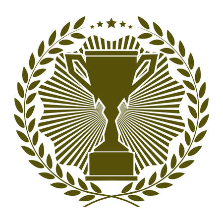 badge cup symbol of the winnerのイラスト素材