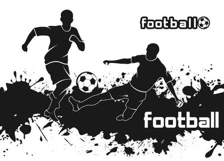 Soccer match in grunge styleのイラスト素材