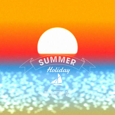 sea landscape vector backgroundのイラスト素材