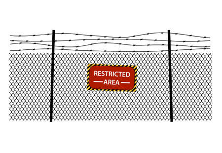 fencing element from a barbed wireのイラスト素材