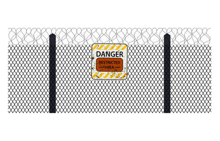 fencing element from a barbed wireのイラスト素材