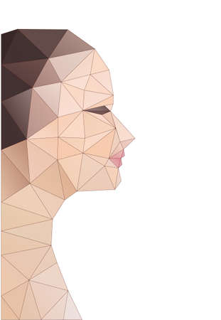 Head of polygons. Abstract form of humanのイラスト素材