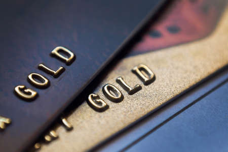 gold bank cardの写真素材
