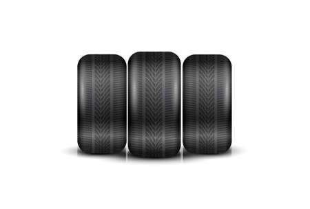 automobile wheel 3D vector illustrationのイラスト素材