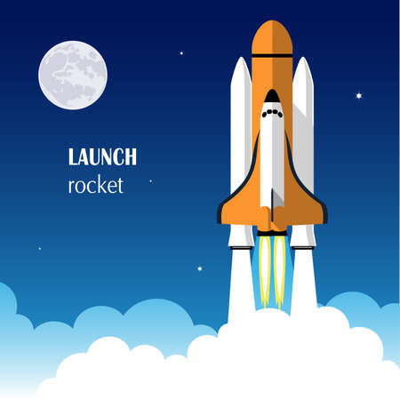 rocket icon. concept of new business project and launch a new innovation productのイラスト素材