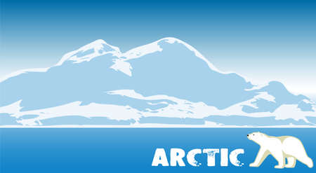 Arctic landscape. natural background.のイラスト素材