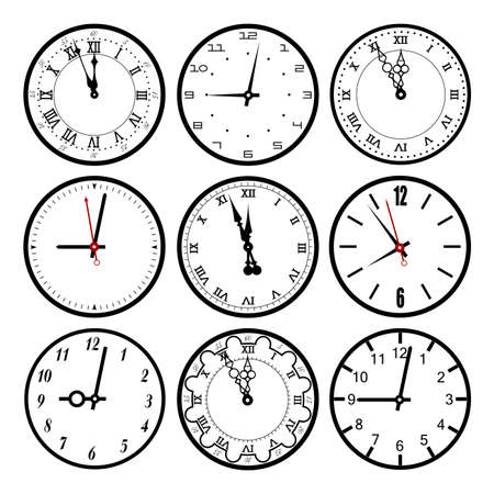 set dials of hoursのイラスト素材