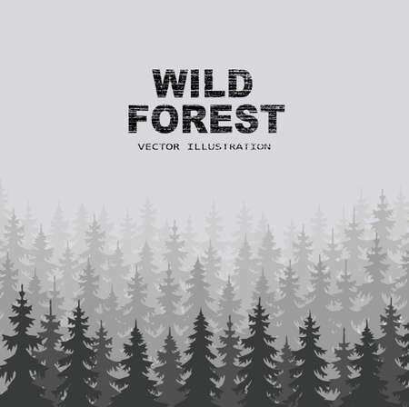 wild forests natural backgroundのイラスト素材