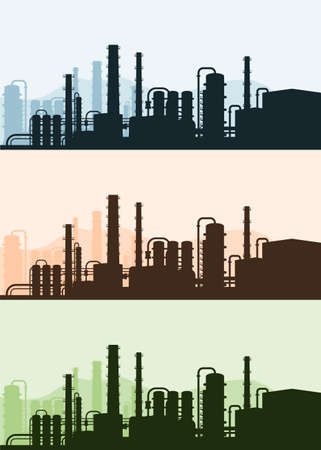 Industrial background. manufacturing landscape.のイラスト素材