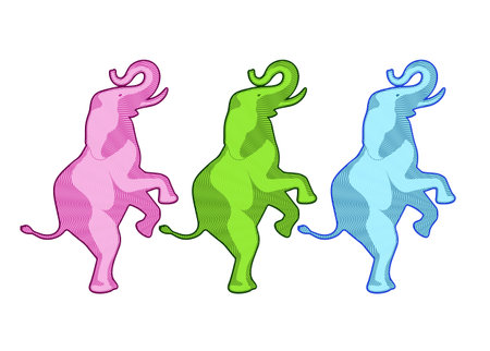 circus elephant art designのイラスト素材