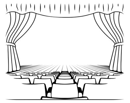 Black And White Drawing Theatrical Sceneのイラスト素材 イメージマート Black And White Drawing Theatrical Sceneのイラスト素材 イメージマート