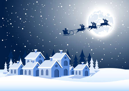 christmas landscapeのイラスト素材