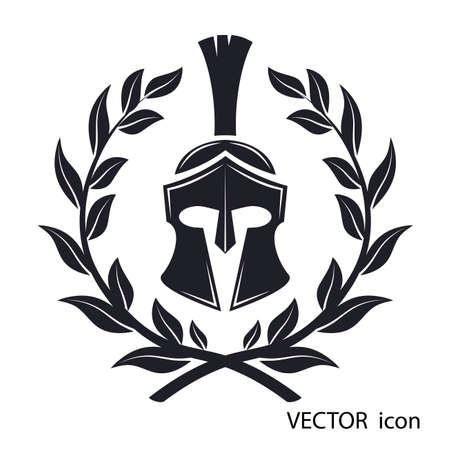 icon a Spartan helmetのイラスト素材