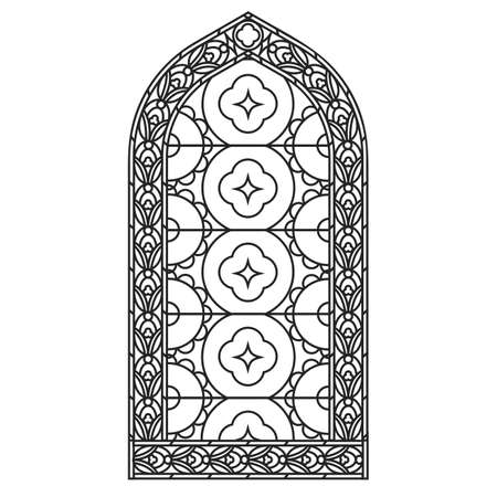 Gothic windows. Vintage frames. Church stained-glass windowsのイラスト素材