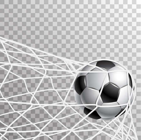 Soccer Ball in a grid of gateのイラスト素材