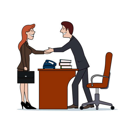 Meeting of businessmen vector illustration.のイラスト素材
