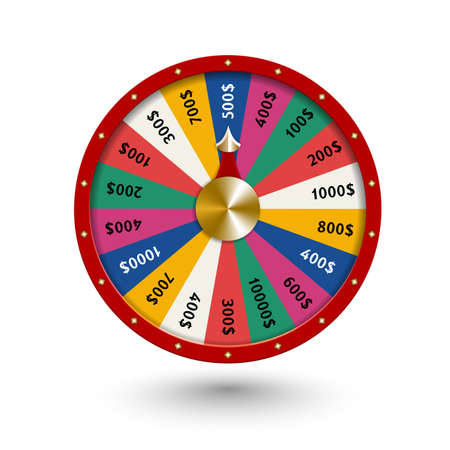 Fate wheel, roulette vector illustration.のイラスト素材