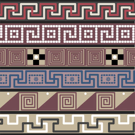 Elements of the Greek ornament set.のイラスト素材