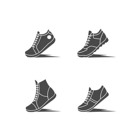 Icon sports shoes set.のイラスト素材