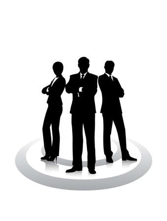 Business team three men vector illustration.のイラスト素材