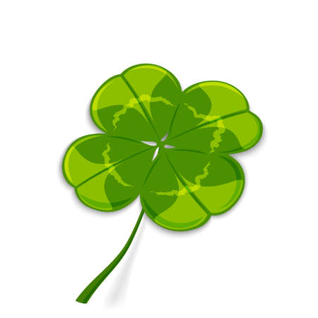 Leaf of a clover symbol of Ireland, vector illustration.のイラスト素材