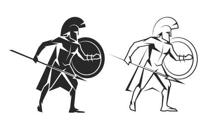 Spartan warrior vector illustration.のイラスト素材