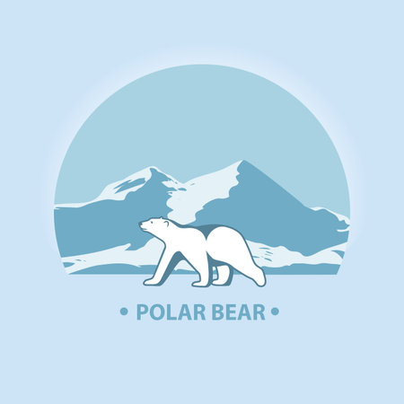Polar bear symbol of the Arctic.のイラスト素材