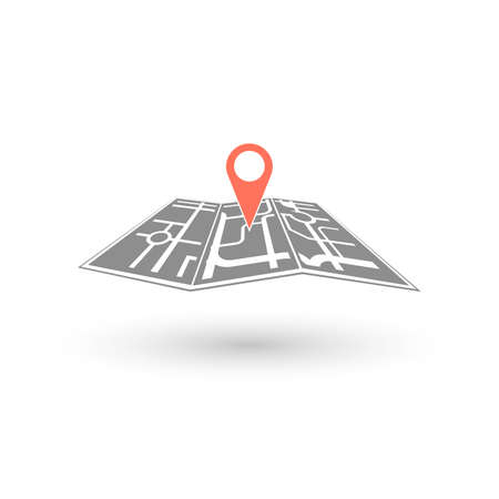 Gps technology laying of a route travel illustrationのイラスト素材