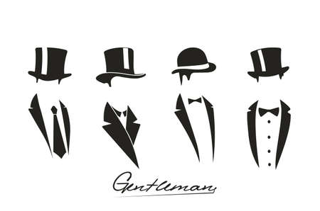 Gentleman icon on white background.のイラスト素材