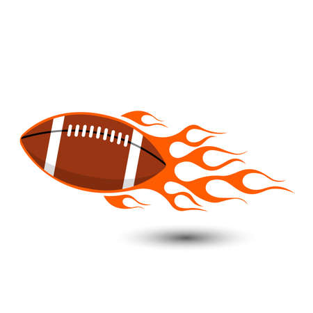 Ball for baseball with a tail of a flame vector icon.のイラスト素材