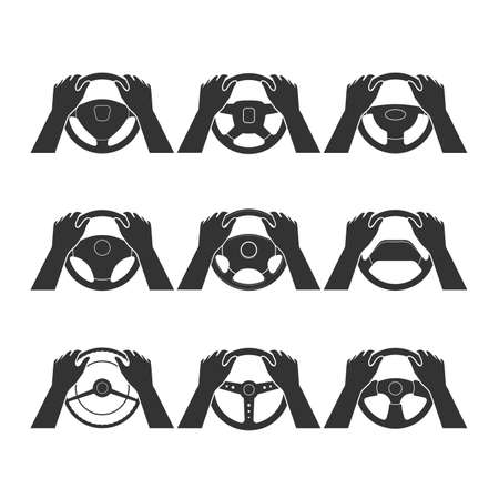 Man driving the car. lying on the steering wheel.のイラスト素材