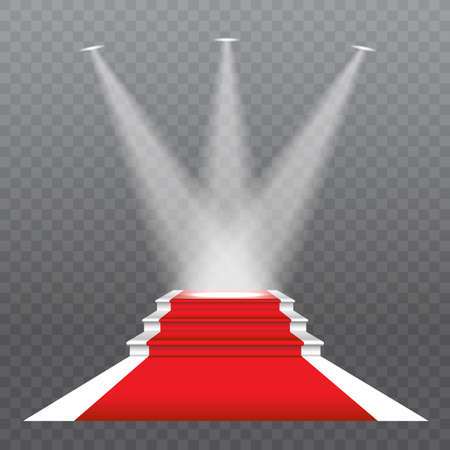 Red carpet for celebrities, concept of success and triumph, EPS10.のイラスト素材