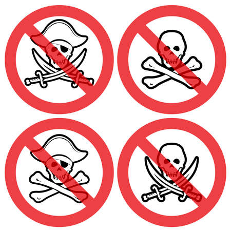 Prohibiting sign cybersecurity concept vector icon.のイラスト素材