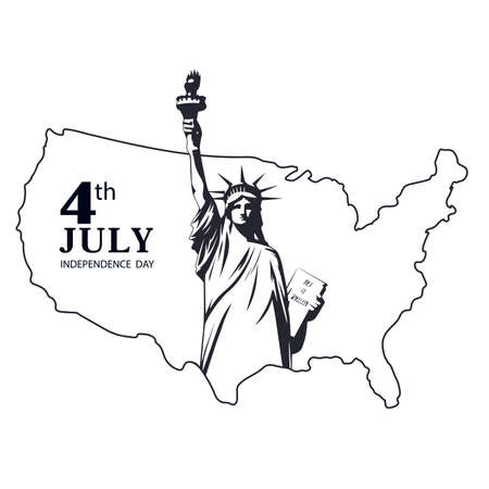 Freedom symbol usa vector icon.のイラスト素材