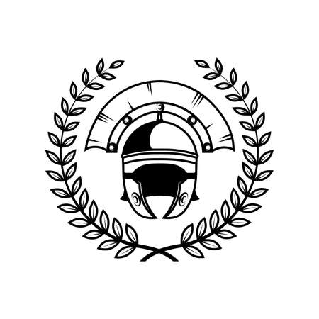 roman centurion helmet vector illustrationのイラスト素材