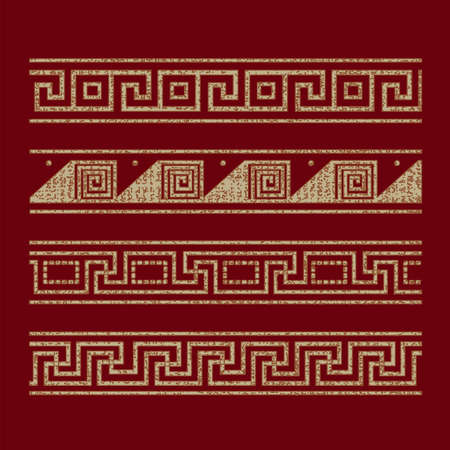 Elements of an antique ornament, vector illustration.のイラスト素材