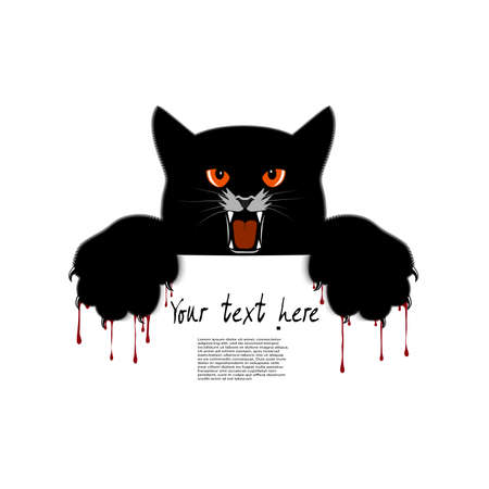 wild angry predator vector illustrationのイラスト素材