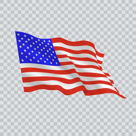 The image is presented us state flag vector illustrationのイラスト素材