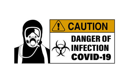 epidemiological danger sign vector illustrationのイラスト素材
